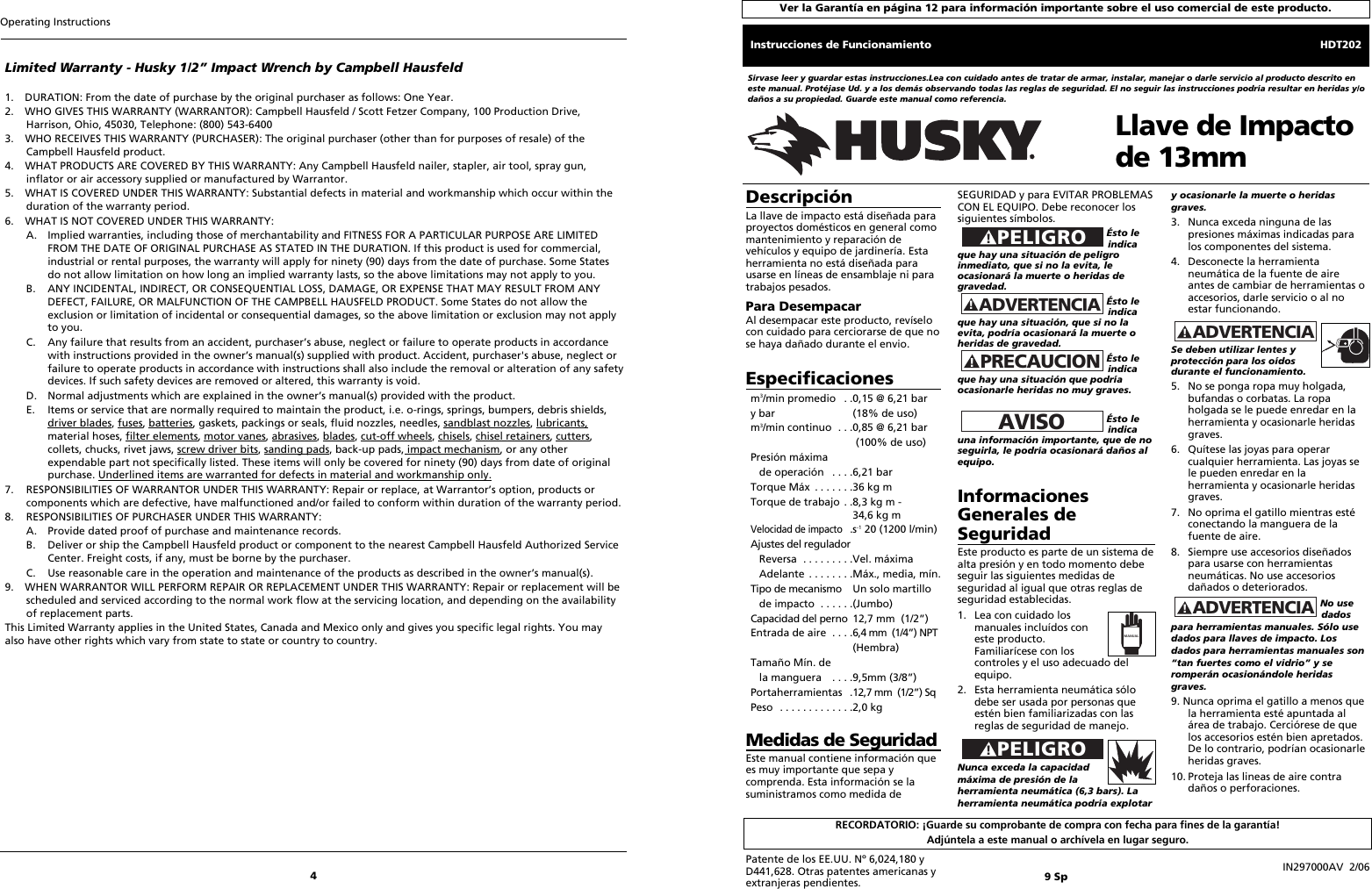 Page 4 of 6 - Husky Husky-Impact-Wrench-Users-Manual- 297000_0206  Husky-impact-wrench-users-manual