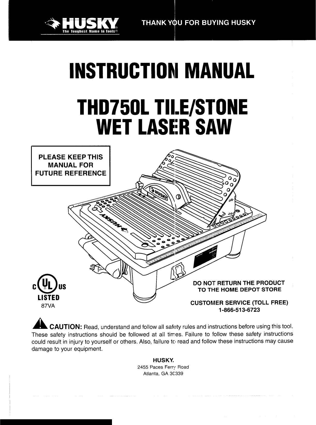 Husky Thd750L Instruction Manual 822423 ManualsLib Makes It Easy To