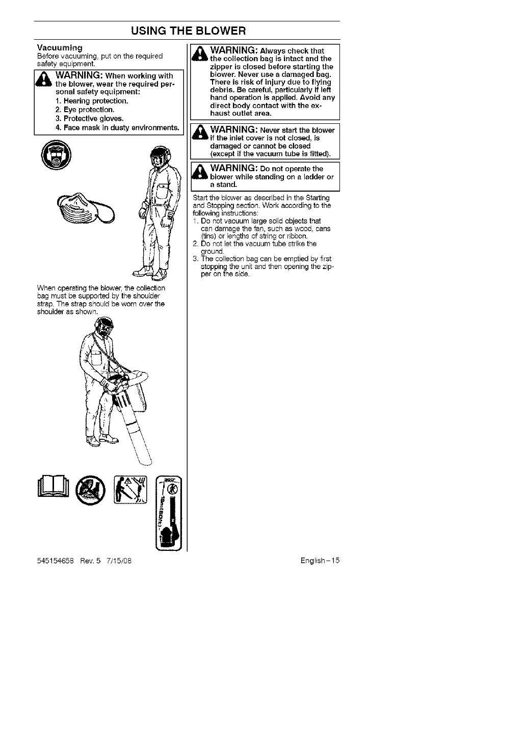 Husqvarna 125BV User Manual BLOWER Manuals And Guides L0808004