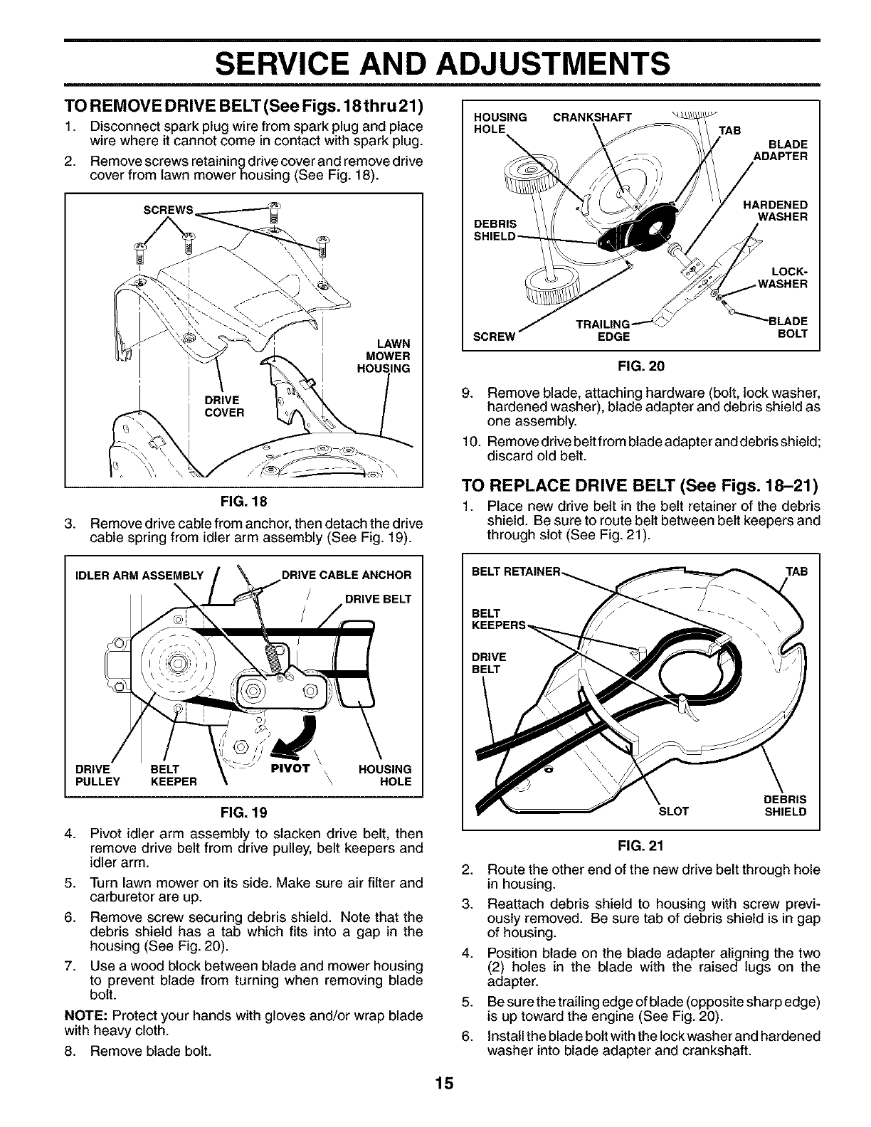 Husqvarna 65RSW21HVA User Manual LAWN MOWER Manuals And Guides L0402249