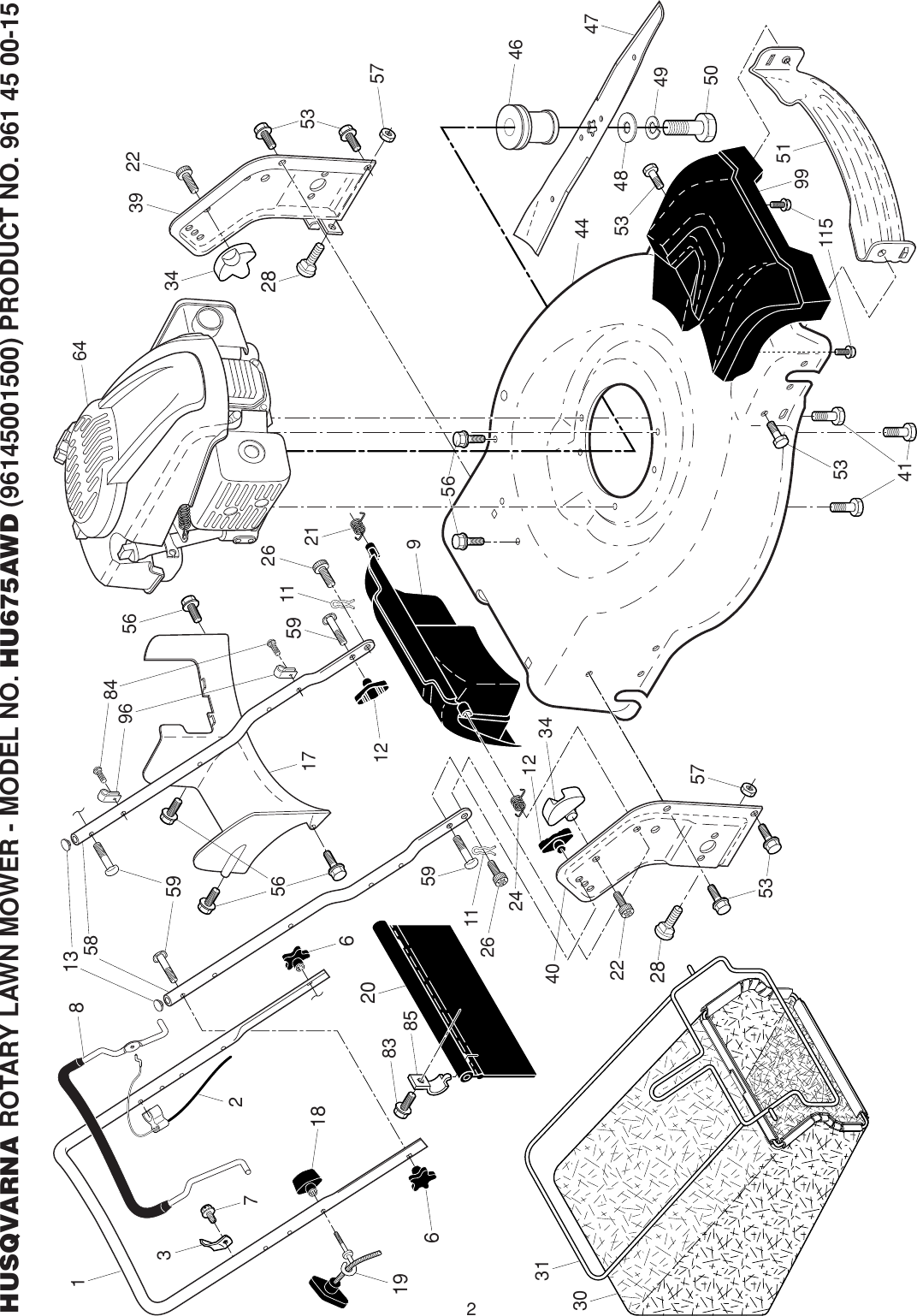 Page 2 of 5 - Husqvarna 961430108 IPL, HU675AWD, 96145001500, 2013-11, LAWN MOWER User Manual  To The Fb35fd5b-2647-4525-adfc-46b3bde4900b