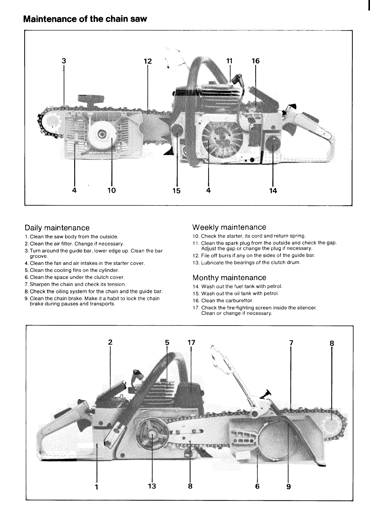 Husqvarna 266 Users Manual OM, 266, 1983 06, CHAIN SAWS