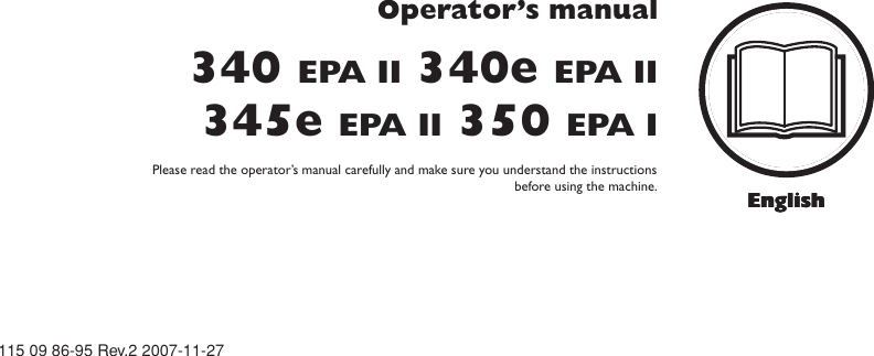 Epa Moves User Guide.pdf Husqvarna 340 Epa Ii Users Manual OM, II, E 345 350 I, 2008 06