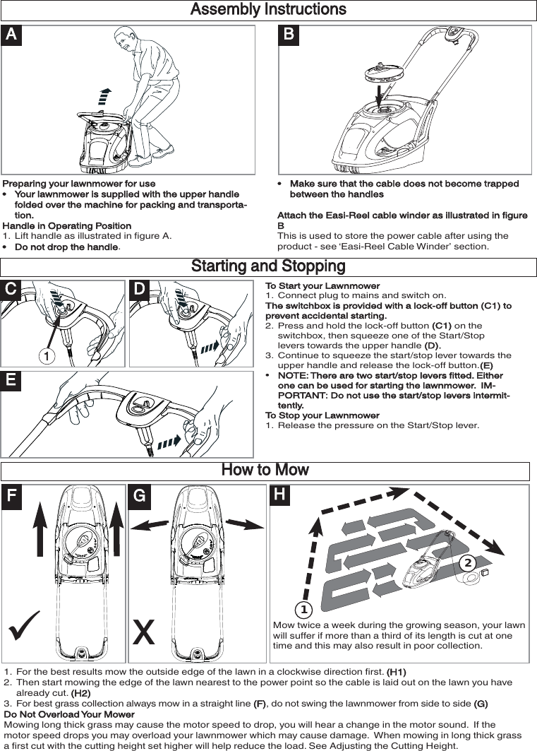 Page 4 of 9 - Husqvarna Husqvarna-360-Users-Manual- OM, Flymo, Glide Master 340, 360, 380, 966952901, 966953001, 966953101, 2012-03, Lawn Mower  Husqvarna-360-users-manual