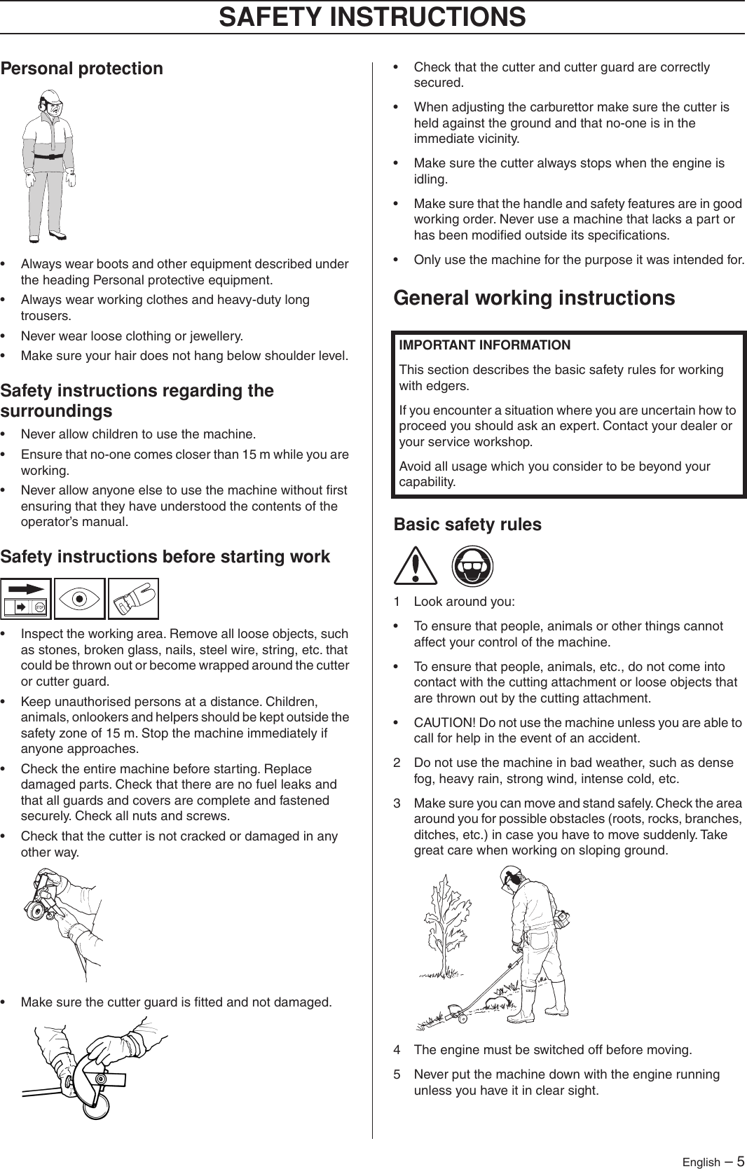 Page 5 of 11 - Husqvarna Husqvarna-Ea-850-Users-Manual- OM, Edger Attachment, EA850, 2006-10  Husqvarna-ea-850-users-manual