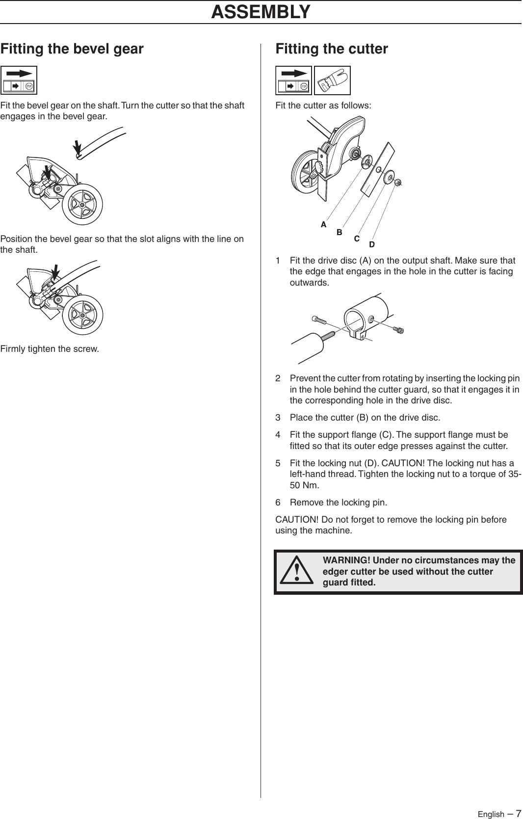 Page 7 of 11 - Husqvarna Husqvarna-Ea-850-Users-Manual- OM, Edger Attachment, EA850, 2006-10  Husqvarna-ea-850-users-manual