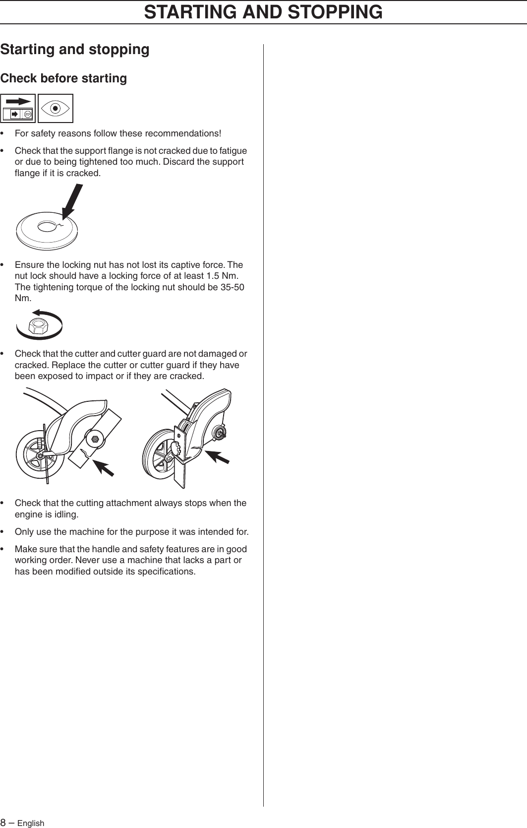 Page 8 of 11 - Husqvarna Husqvarna-Ea-850-Users-Manual- OM, Edger Attachment, EA850, 2006-10  Husqvarna-ea-850-users-manual