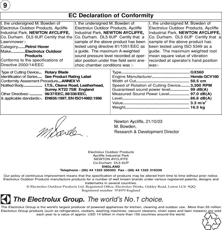 Page 10 of 11 - Husqvarna Husqvarna-Gx560-Users-Manual- OM, GX506, 2004-04  Husqvarna-gx560-users-manual