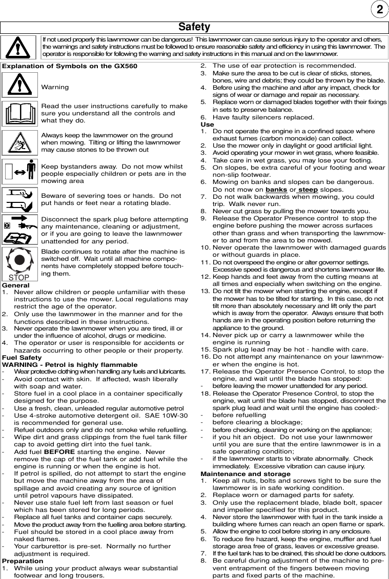 Page 3 of 11 - Husqvarna Husqvarna-Gx560-Users-Manual- OM, GX506, 2004-04  Husqvarna-gx560-users-manual