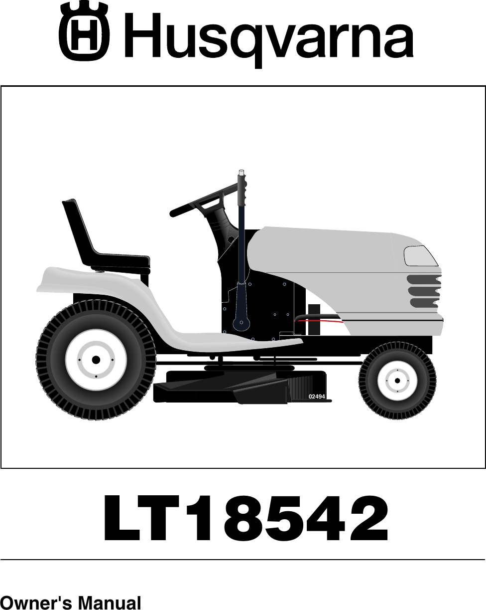 Husqvarna Lt18542 Users Manual Operator
