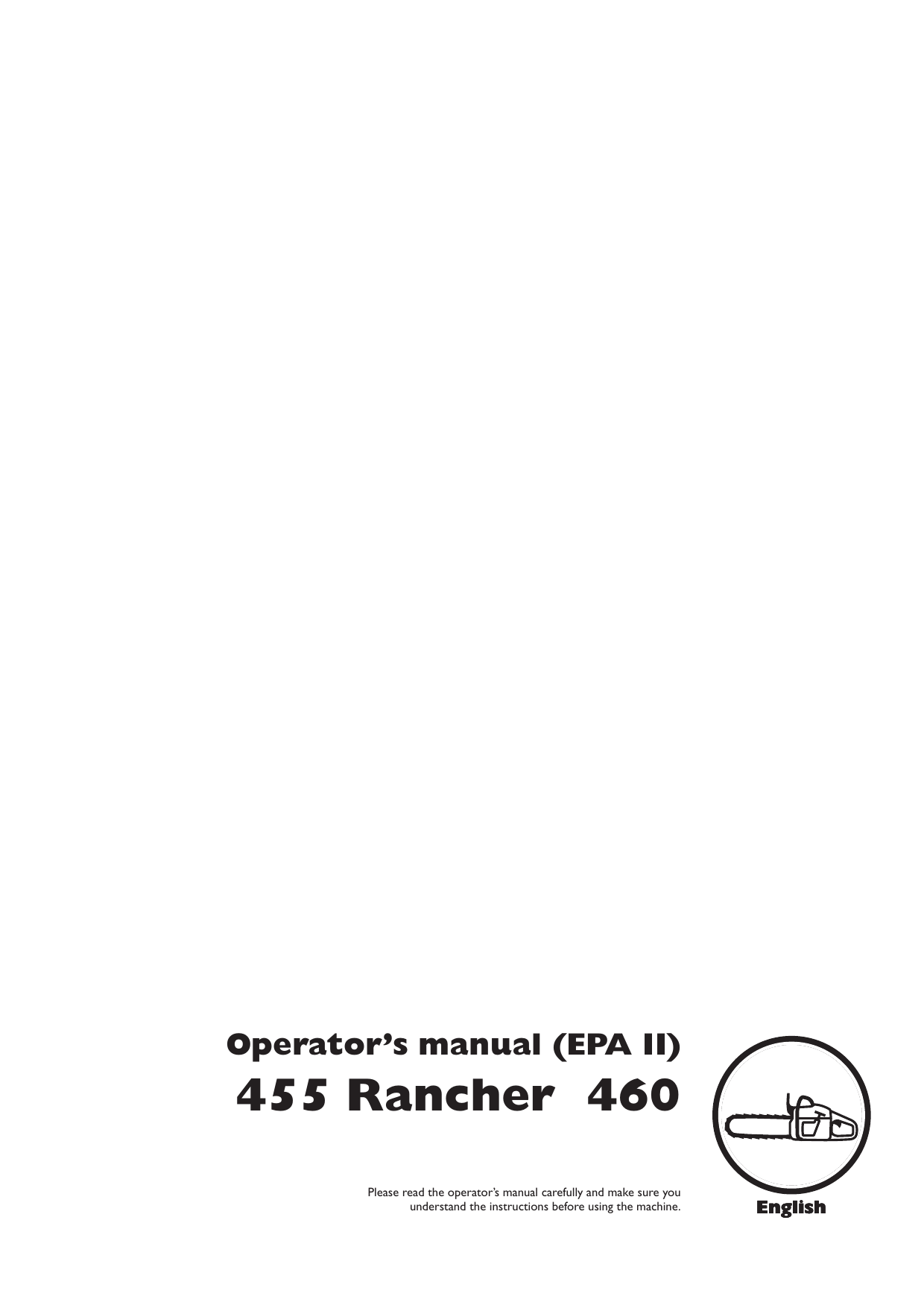 Husqvarna Rancher 455 Users Manual OM, Rancher, 460, EPA II, 2005 05