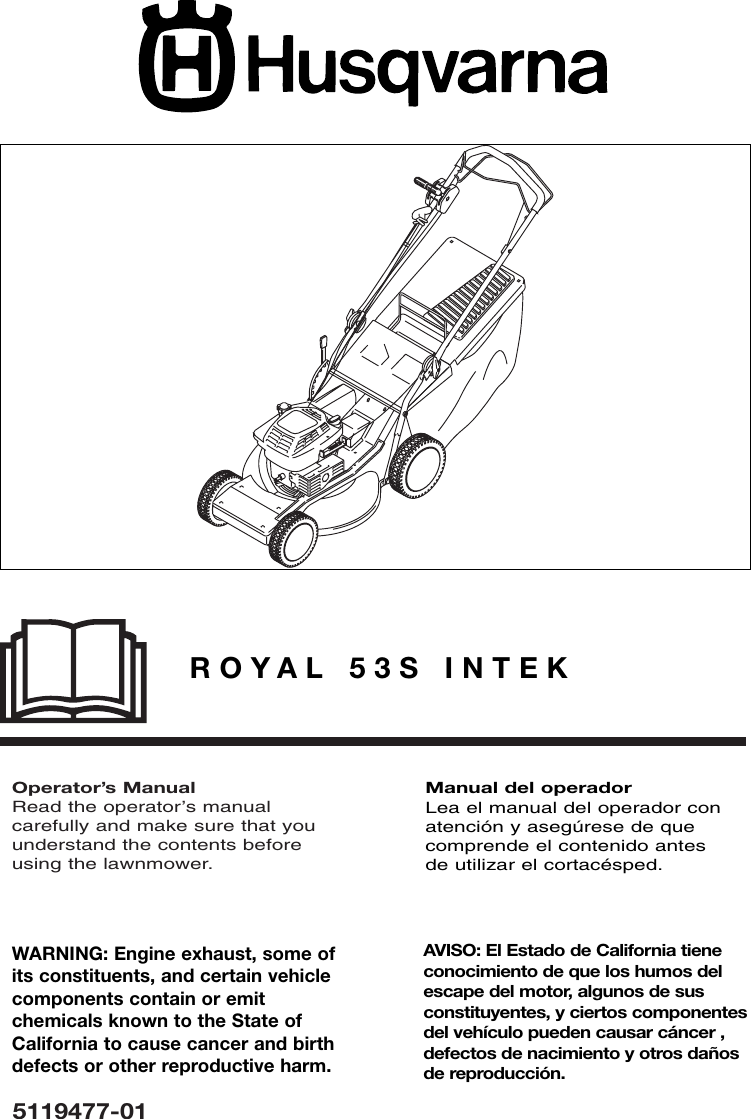 Husqvarna Royal 53S Intek Users Manual Operator's Manual, 53 S ...