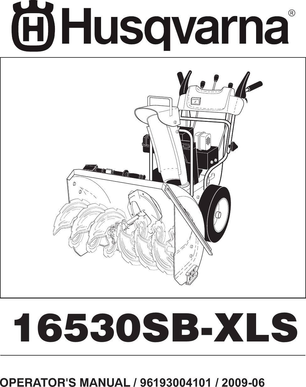 Husqvarna Snow Blower 16530Sb Xls Users Manual OM, 16530SBXLS, 2009 06