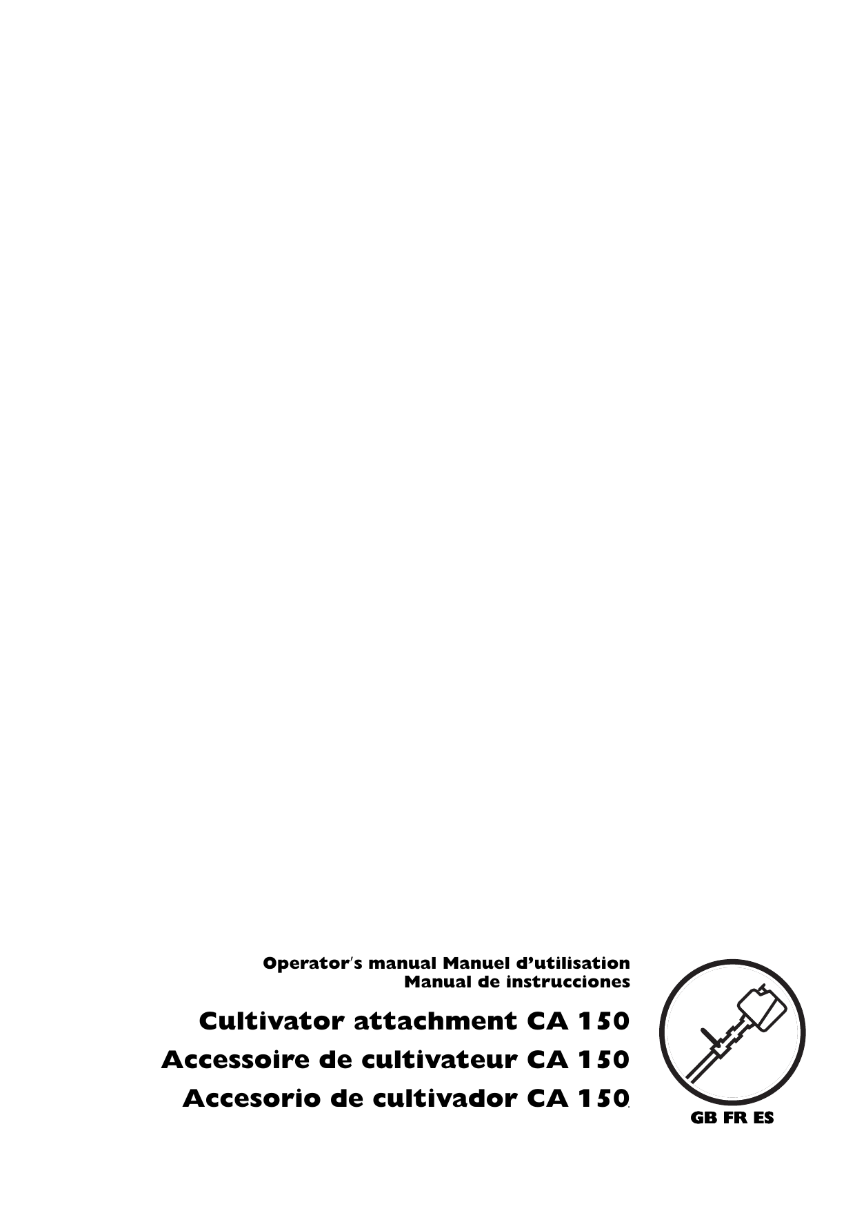 Husqvarna Viking Ca 150 Users Manual OM, Cultivator Attachment CA150 ...