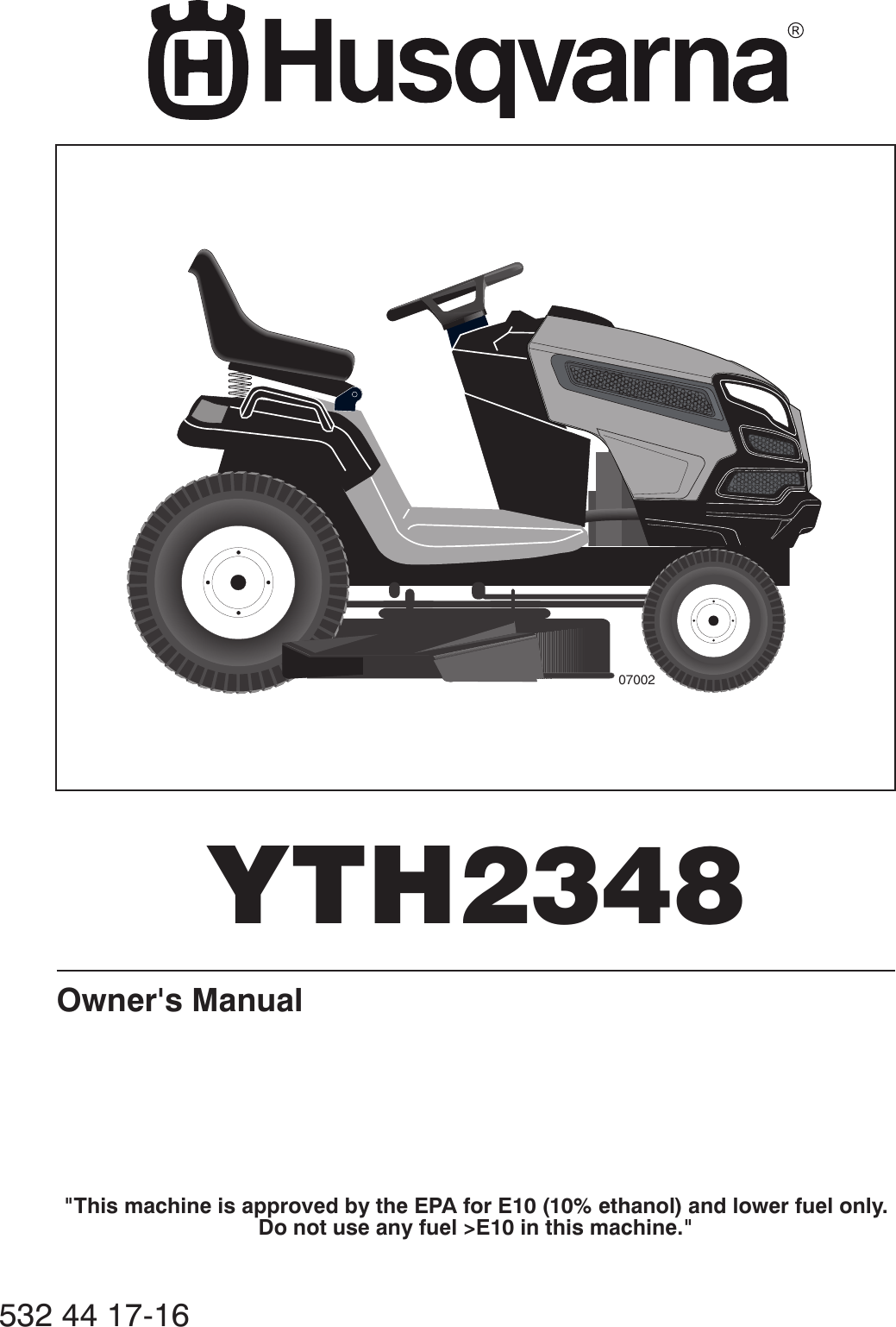 Husqvarna Yth2348 2010 12 532441716 Naen 96045002701 Owner S Manual OM