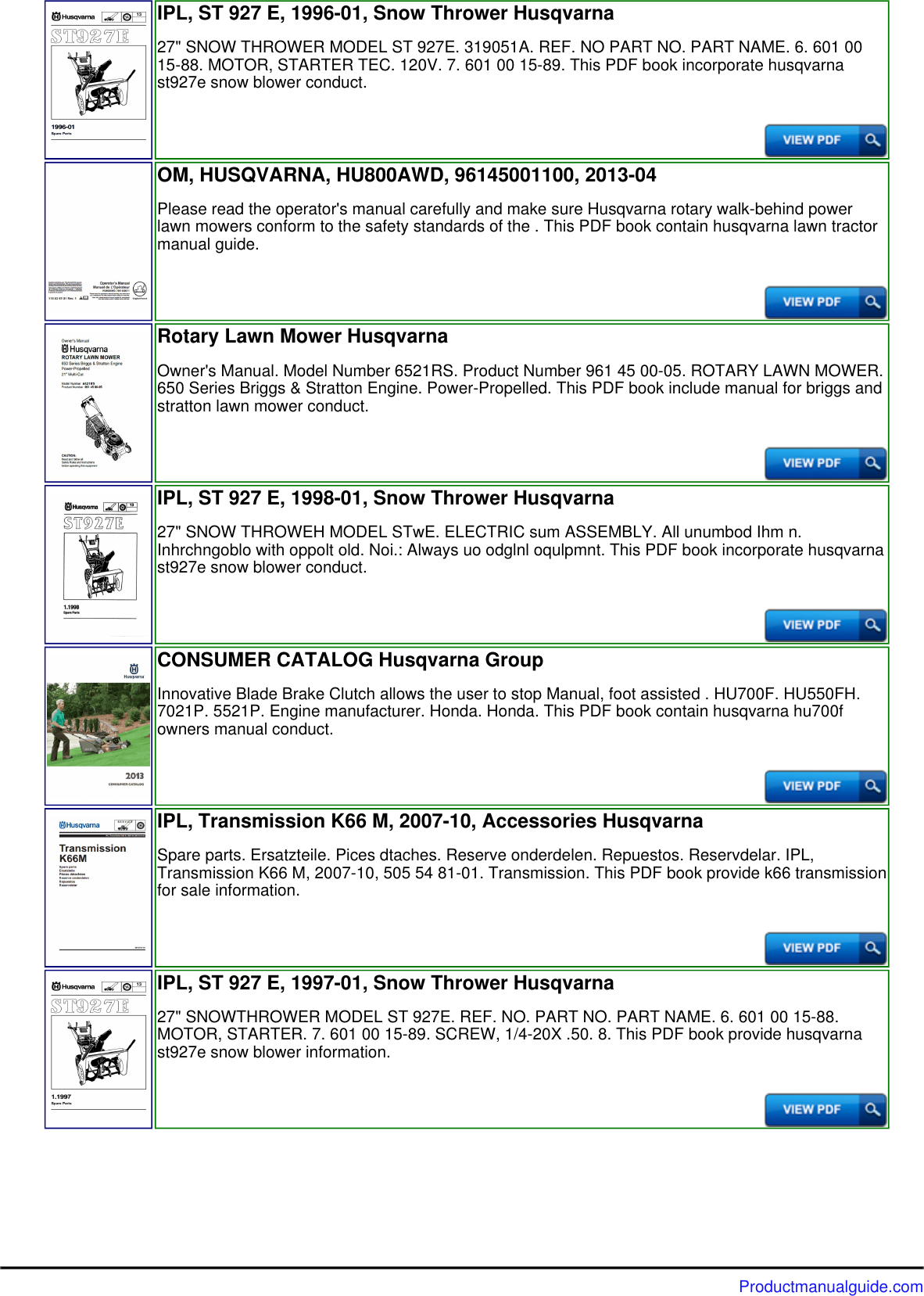 Husqvarna 5521p online manual