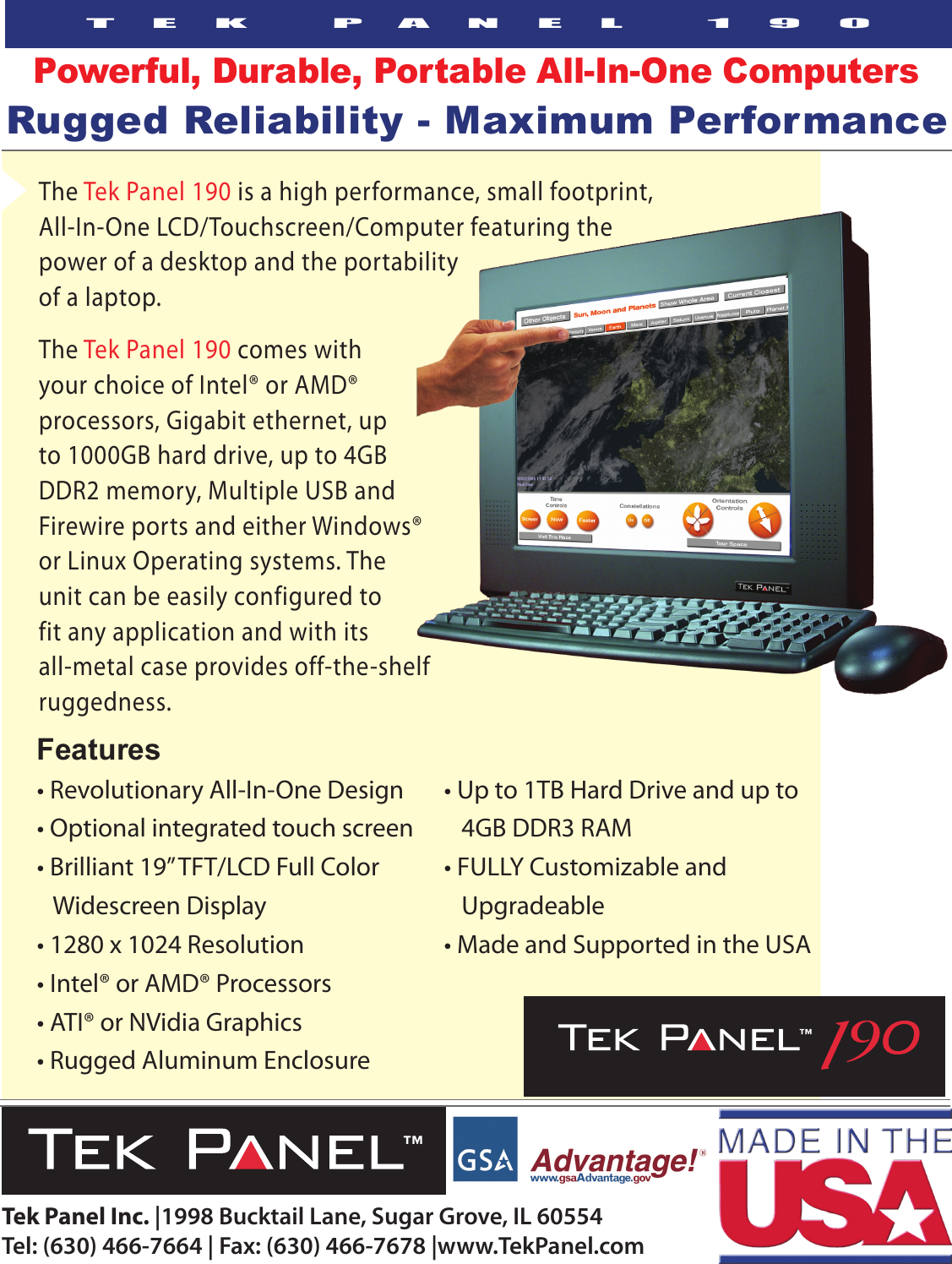 Page 1 of 2 - Hy-Tek-Manufacturing Hy-Tek-Manufacturing-All-In-One-Lcd-Touchscreen-Computer-Tek-Panel-190-Users-Manual- Hy-tek-manufacturing-all-in-one-lcd-touchscreen-computer-tek-panel-190-users-manual