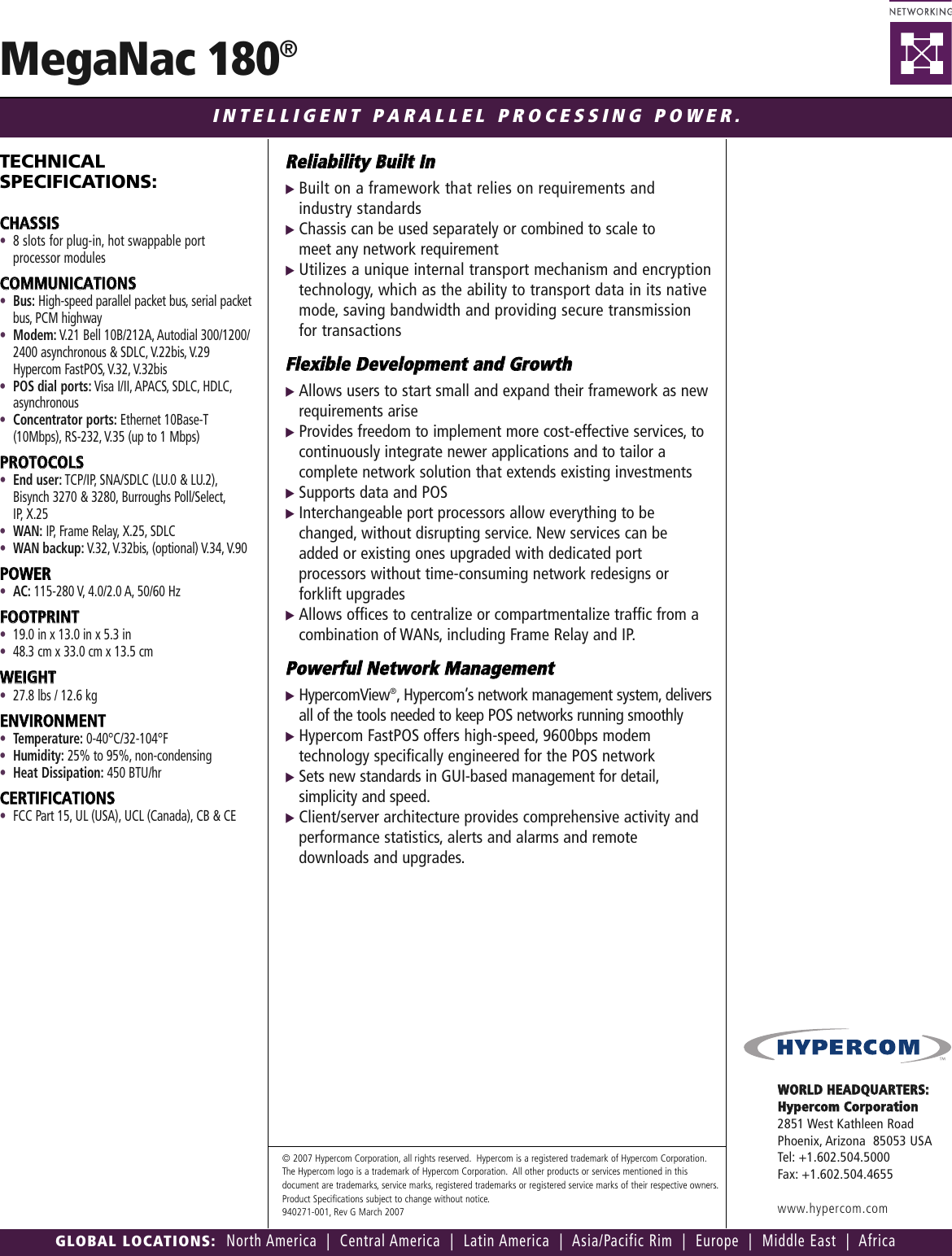 Page 2 of 2 - Hypercom Hypercom-Meganac-180-Users-Manual- MegaNAC 180  Hypercom-meganac-180-users-manual