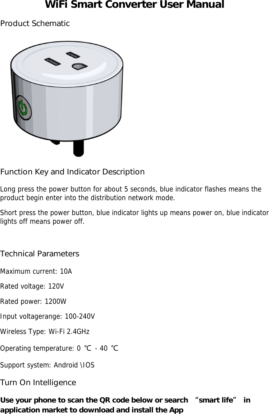 Page 1 of Hysiry Technology X6P Wifi Smart Socket User Manual en 300328v020200a