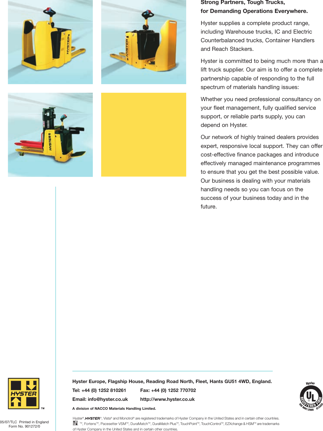 Page 6 of 6 - Hyster Hyster-P2-0S-Users-Manual- Hys_P2.0SE-P2.0S_ P2.#E053E  Hyster-p2-0s-users-manual