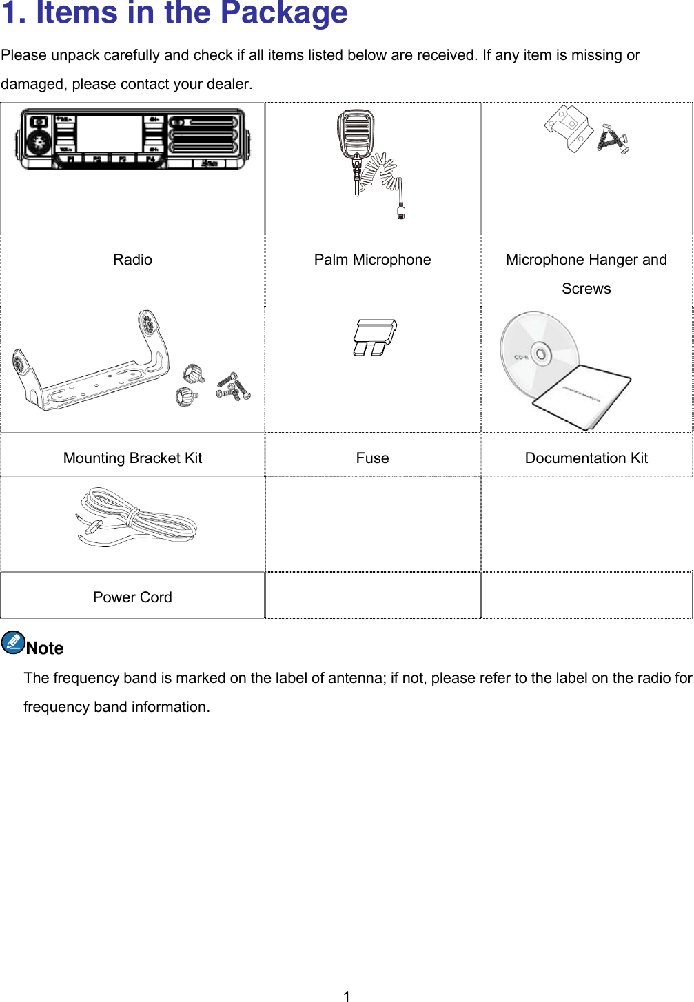 Page 6 of Hytera Communications MD61XVHF Digital Mobile Radio User Manual 