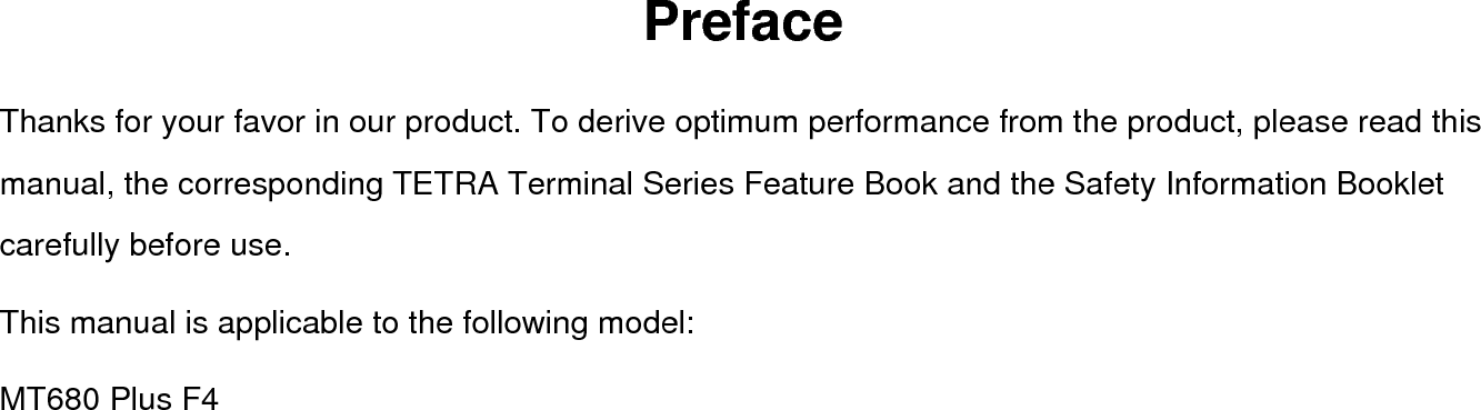 Hytera Communications Mt Pf Tetra Mobile Terminal User Manual