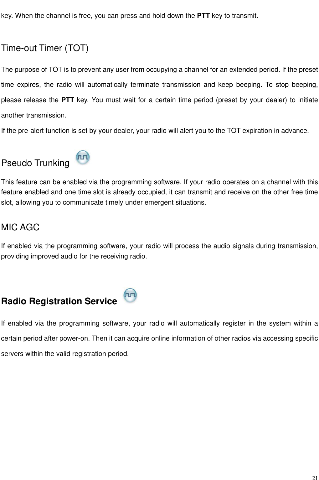 Page 22 of Hytera Communications PD56XIU1 Digital Portable Radio User Manual PD562i U1 Owner s Manual
