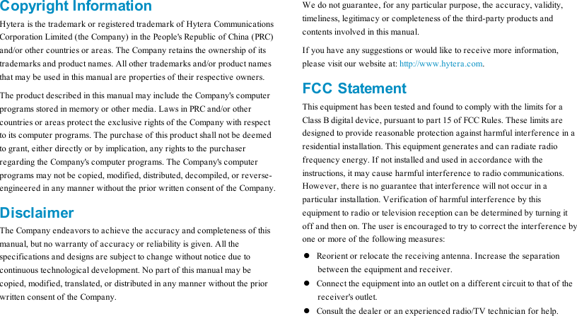 Page 3 of Hytera Communications PD68XIUHF Digital Portable Radio User Manual My
