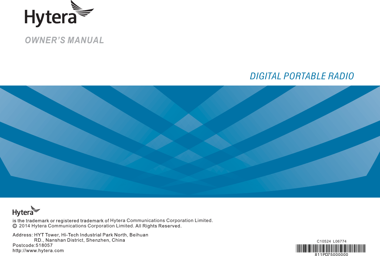 Page 1 of Hytera Communications PD75XIU2 Digital Portable Radio User Manual Owner s Manual