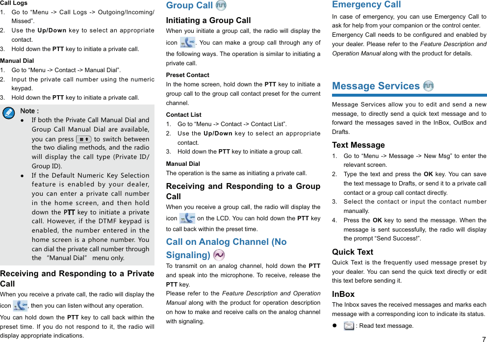 Page 12 of Hytera Communications PD7XXVHF Digital Portable Radio User Manual 
