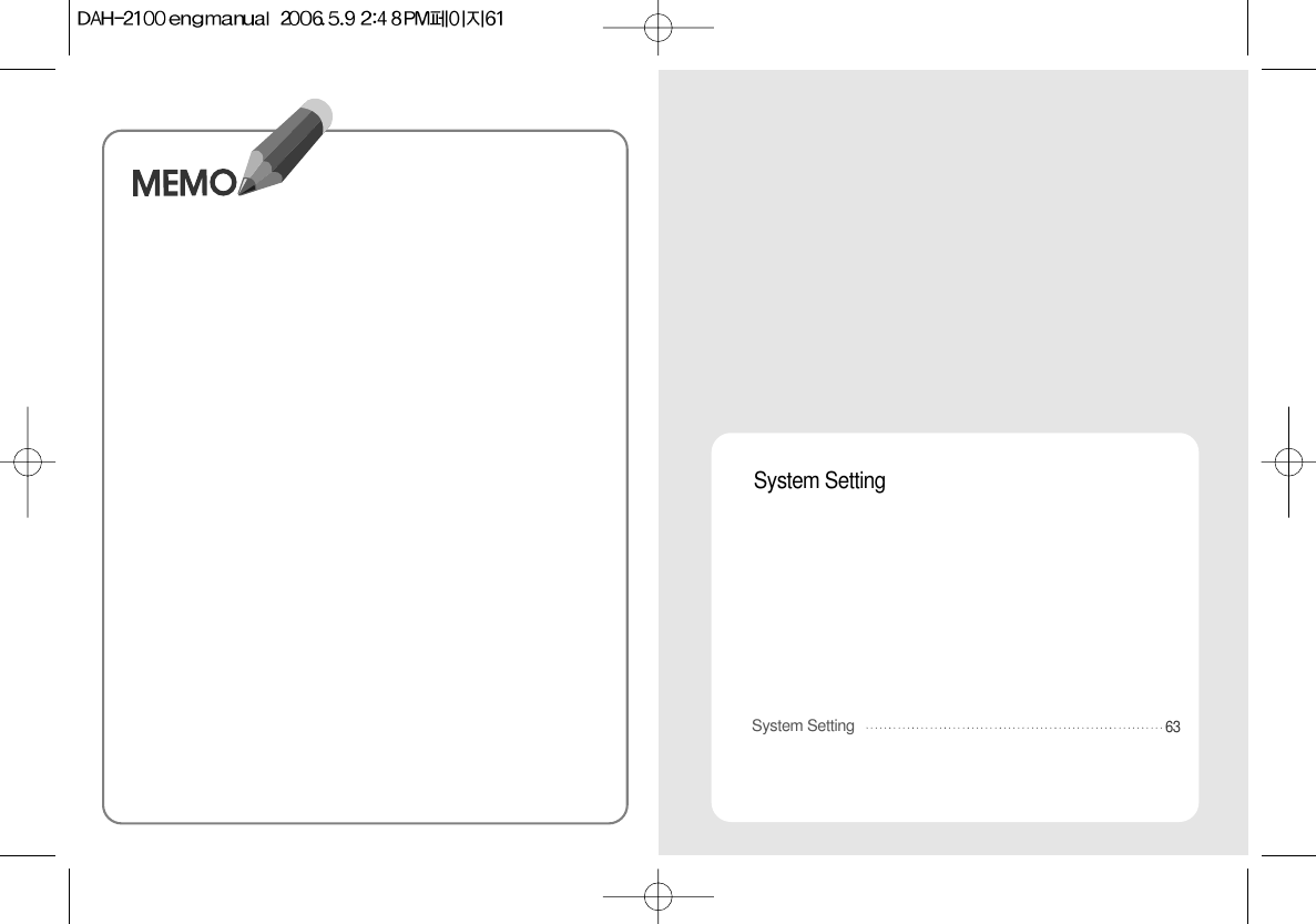 System Setting System Setting 63