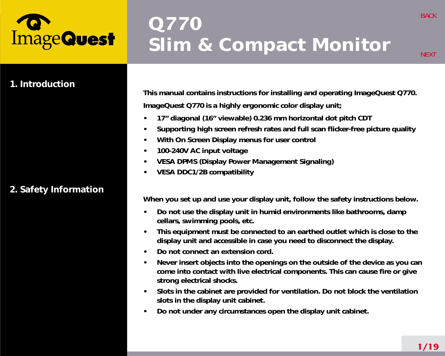 Page 6 of Hyundai IBT C17F15072 CRT Monitor User Manual 1