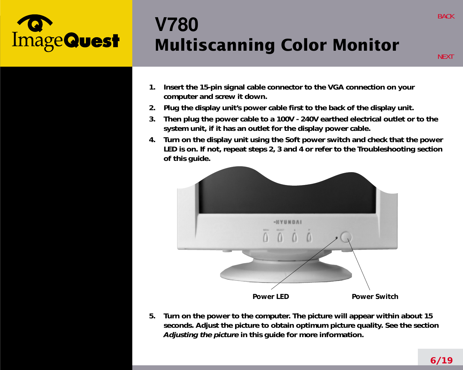 Page 10 of Hyundai IBT C17R07080 17-inch CRT Monitor User Manual