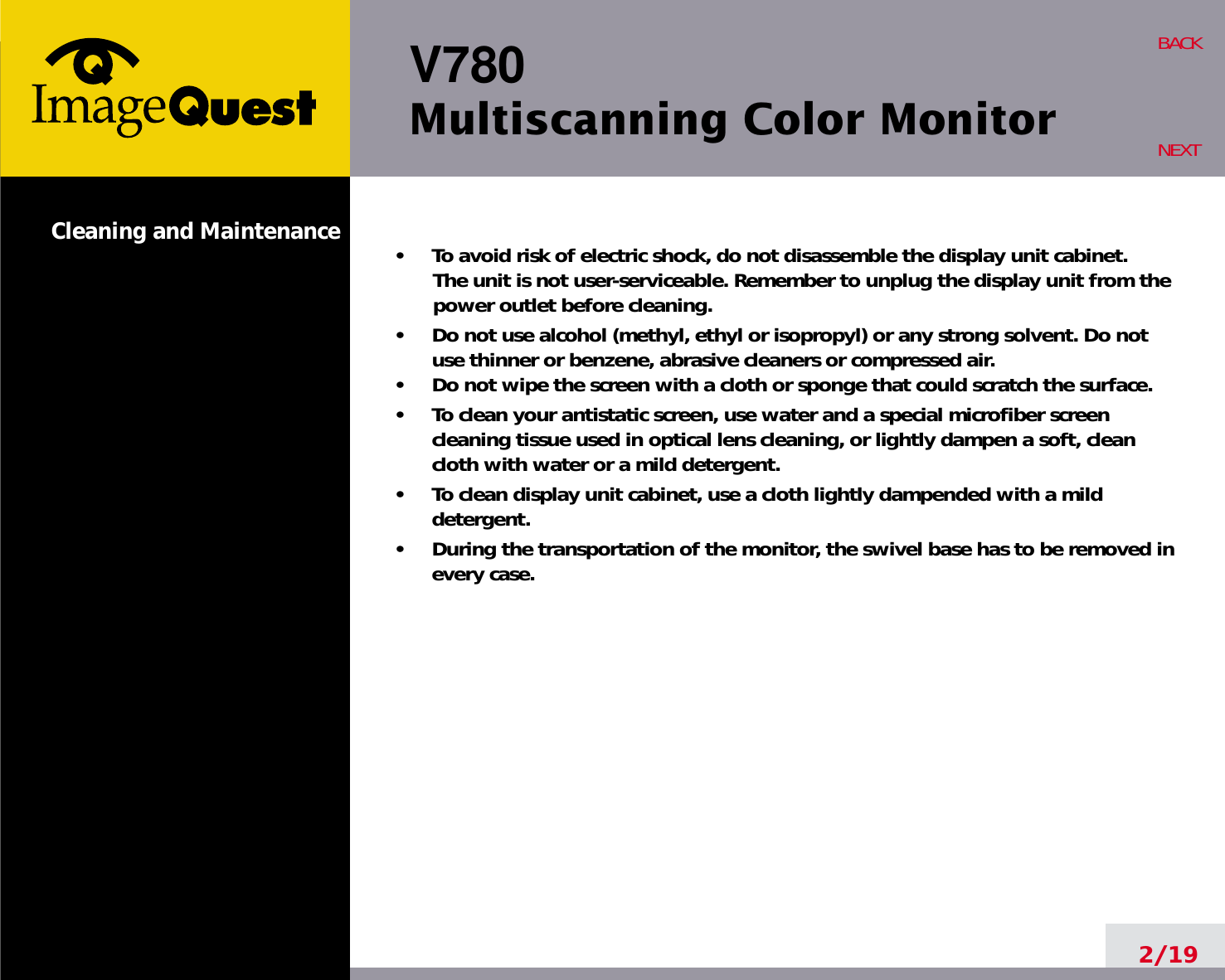 Page 6 of Hyundai IBT C17R07080 17-inch CRT Monitor User Manual