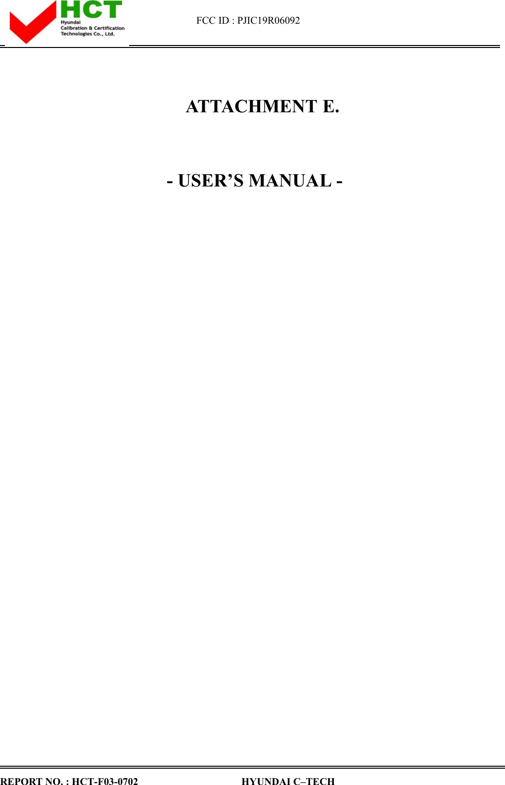 Page 1 of Hyundai IBT C19R06092 CRT Monitor User Manual 1