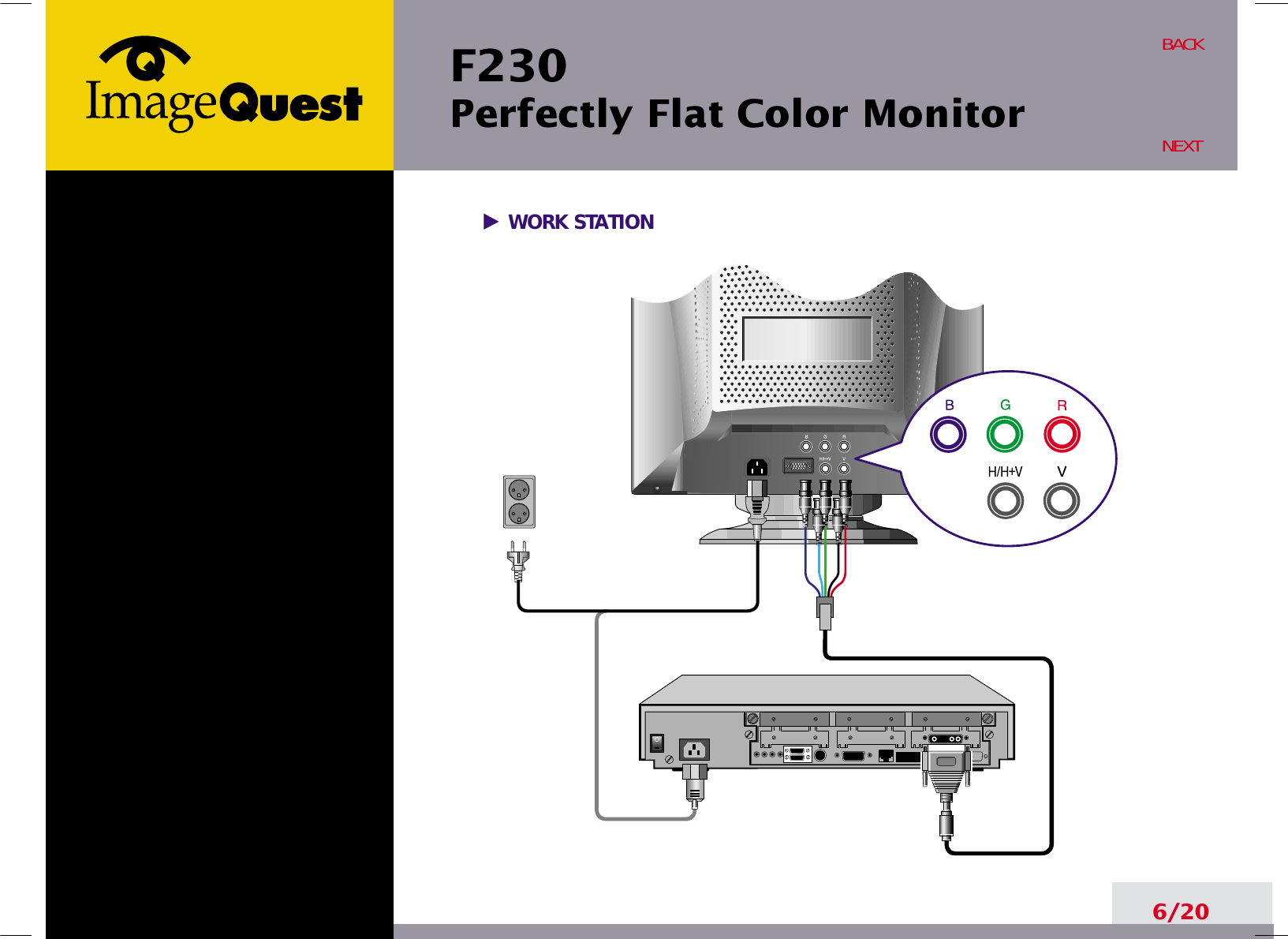 F230 Perfectly Flat Color Monitor6/20BACKNEXTWORK STATION