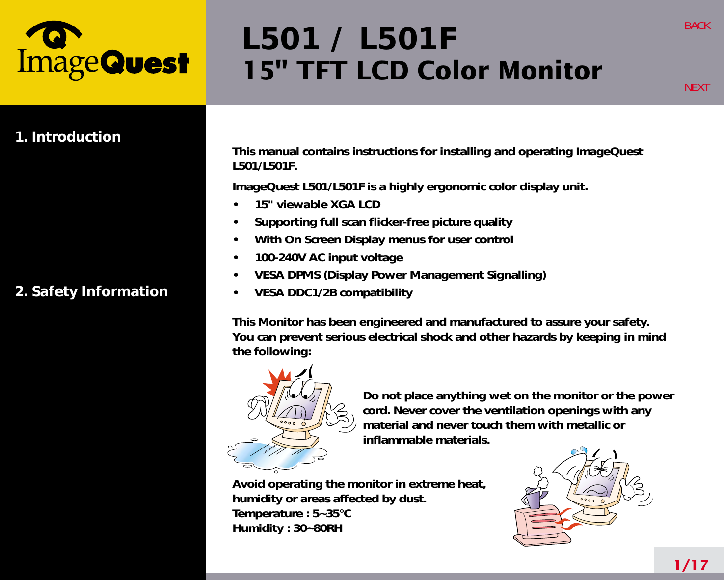 Page 5 of Hyundai IBT L15A0C060 15-inch LCD Monitor User Manual