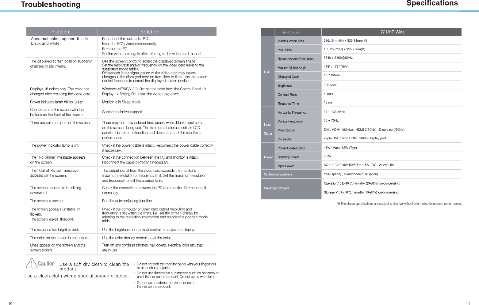 Page 6 of Hyundai IBT P278DPL MONITOR User Manual Appendix G  P278DPLd
