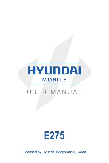 Page 1 of Hyundai HLT-FSE275A Feature Phone User Manual 