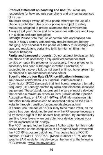 Page 18 of Hyundai HLT-FSE275A Feature Phone User Manual 