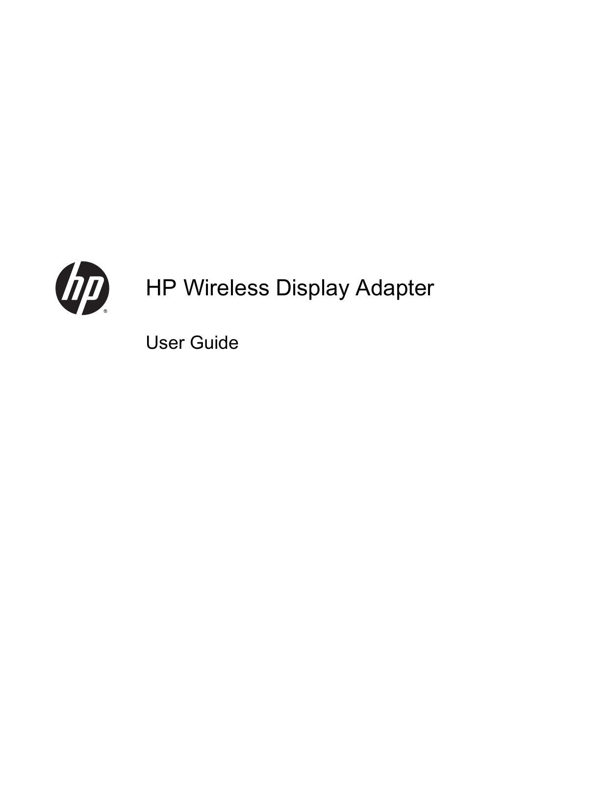 HP Wireless Display AdapterUser Guide