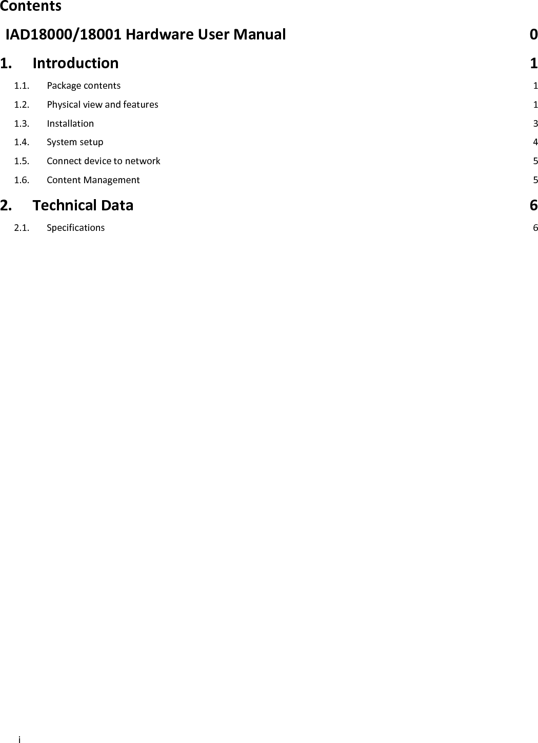 Page 3 of IAdea IAD18001 Smart Signboard User Manual manual