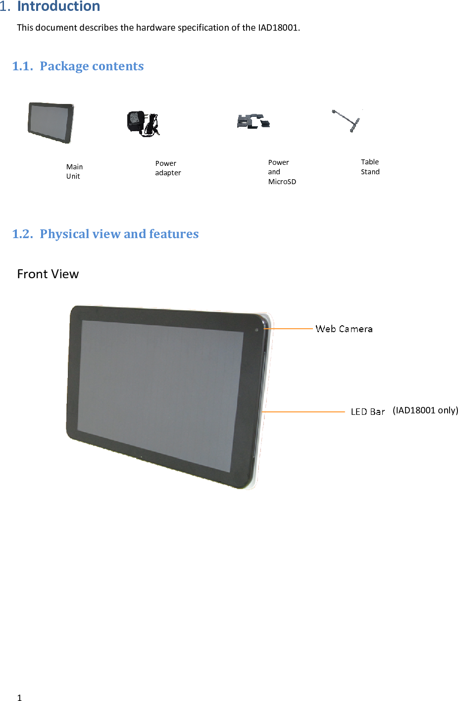 Page 4 of IAdea IAD18001 Smart Signboard User Manual manual