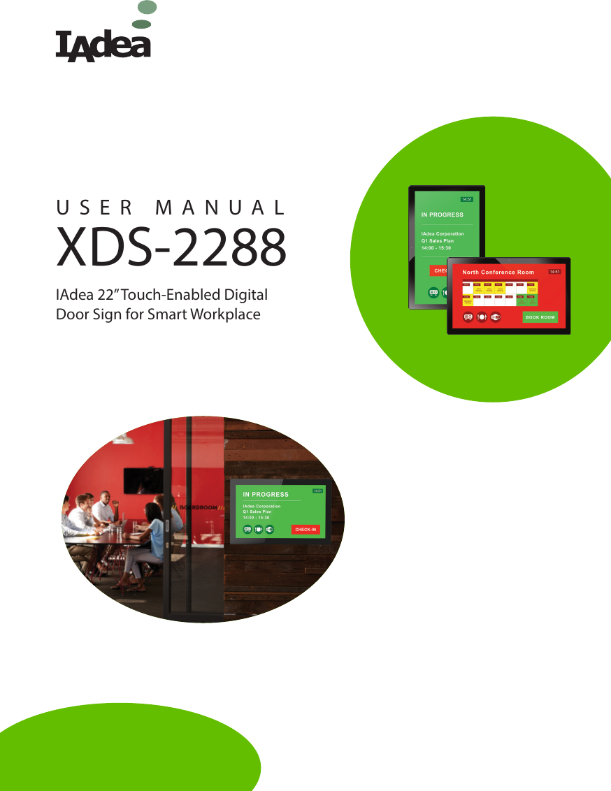 Page 1 of IAdea IAD18003 Smart Signboard User Manual