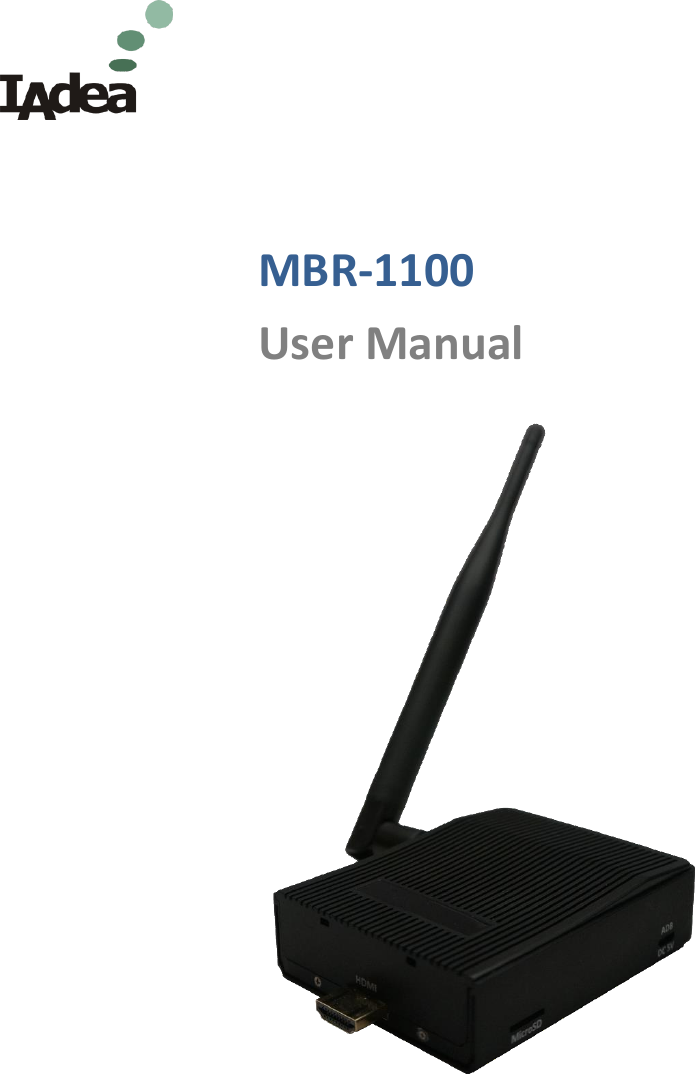      MBR-1100 User Manual        