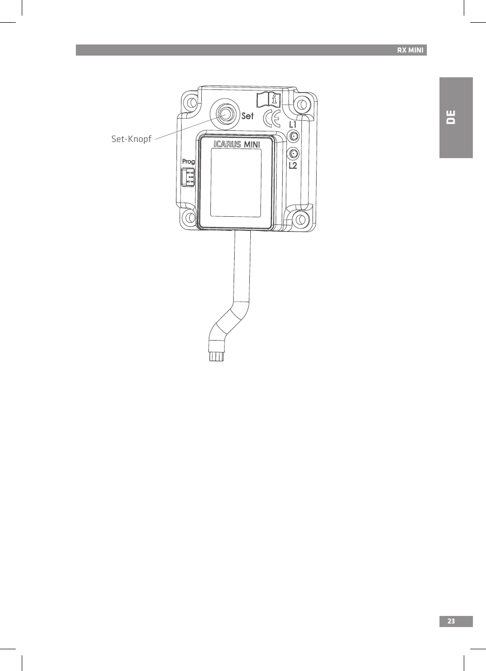 DE23RX MINISet-Knopf