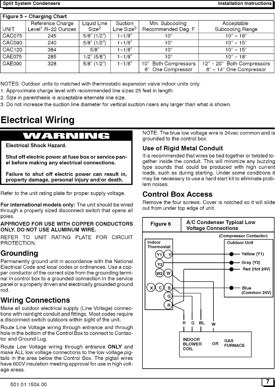 Page 7 of 11 - ICP CAC236AKA1 User Manual  CONDENSING UNIT - Manuals And Guides L0523207