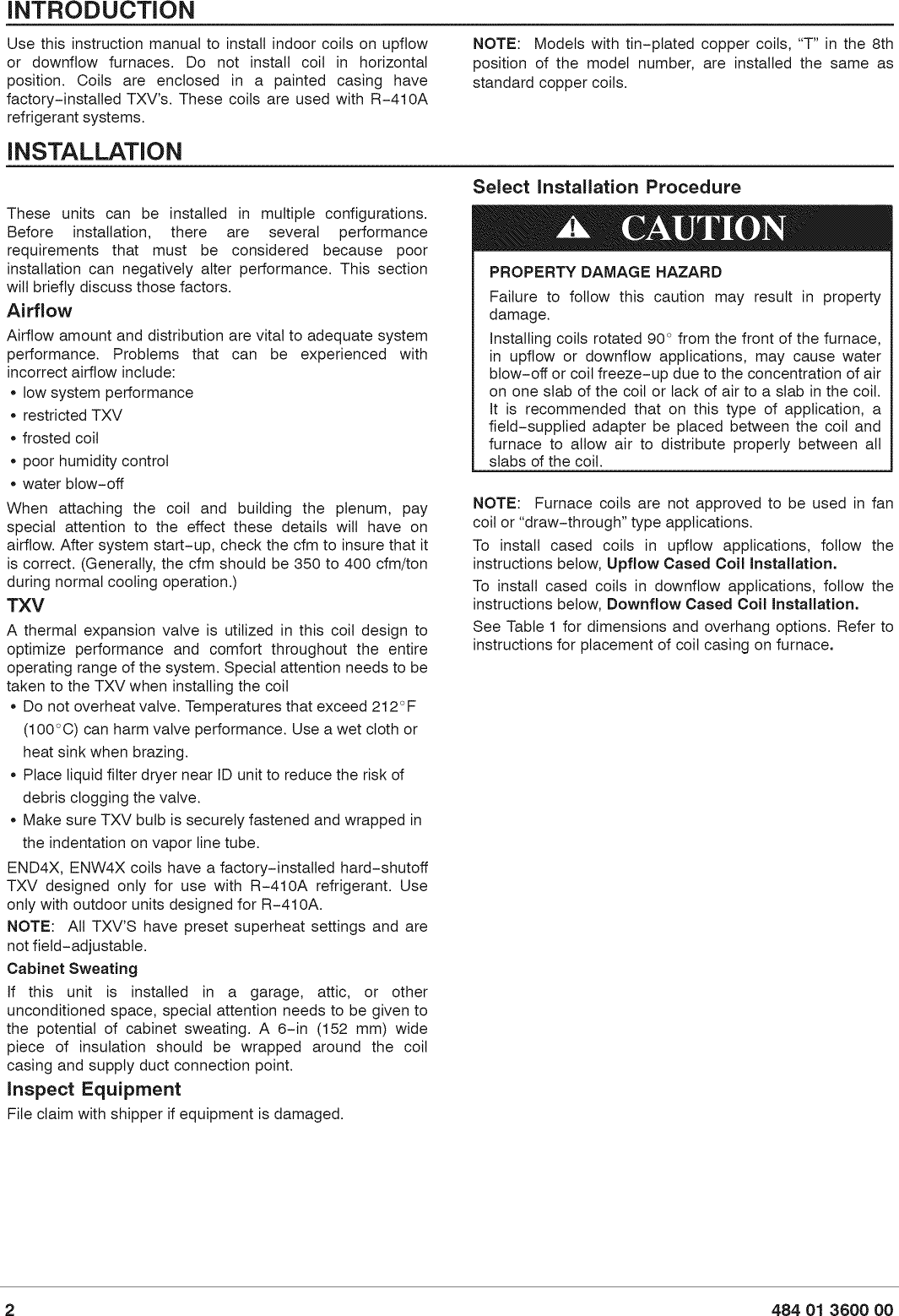 Page 2 of 7 - ICP ENA4X18C14A1 User Manual  EVAP COIL - Manuals And Guides 1206618L