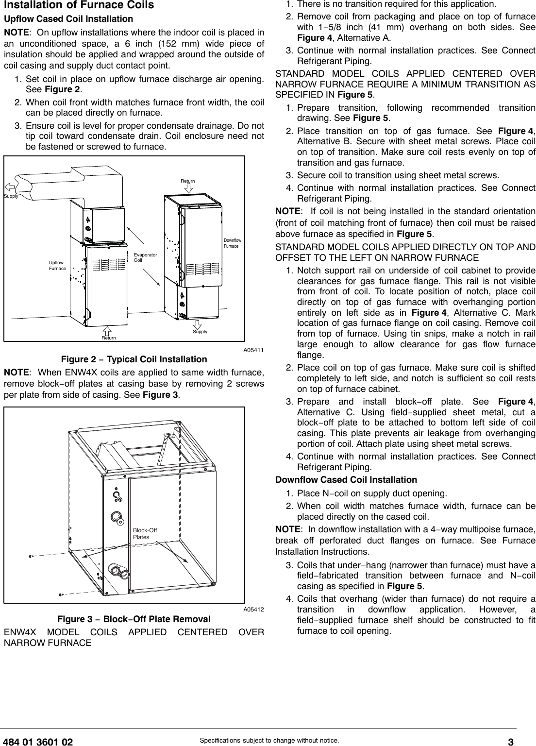 Page 3 of 6 - ICP END4X36L17A1 48401360102 User Manual  EVAPORATOR COILS - Manuals And Guides 1709106L