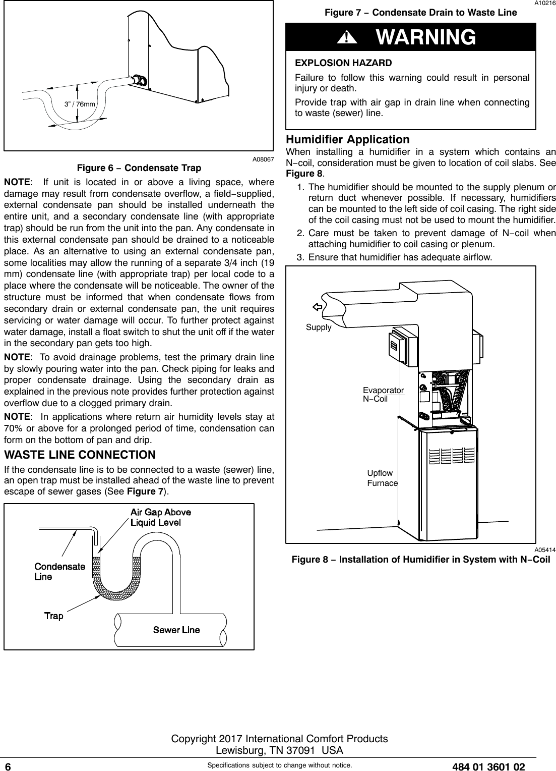 Page 6 of 6 - ICP END4X36L17A1 48401360102 User Manual  EVAPORATOR COILS - Manuals And Guides 1709106L